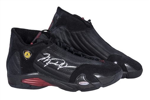 Michael Jordan Signed Nike Air Jordan XIV Sneakers (UDA)